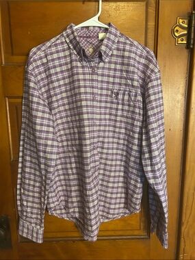 Twenty X Clothing Purple and White Plaid Button-Down Shirt